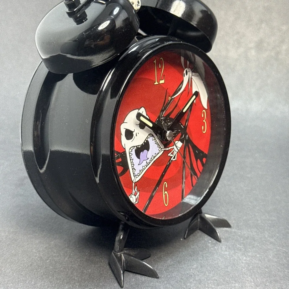 Disney Nightmare Before Christmas Jack Skellington Alarm Clock Metal Double Bell